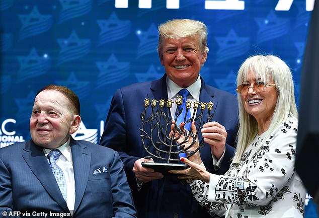 Sheldon, L, and Miriam, R, Adelson are well-documented and ardent supporters of Donald Trump