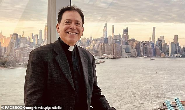 The church's priest, Monsignor Jamie J Gigantiello, originally claimed that Carpenter's team 'failed to accurately represent the video content'