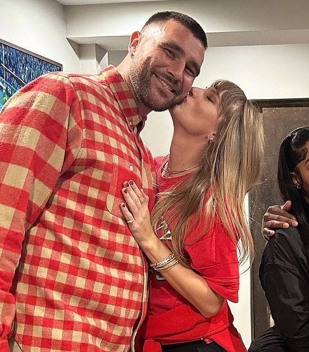 With two months of downtime before heading to Japan, Swift now has plenty of time to spend with her new boyfriend Travis Kelce, 34 (pictured in October)