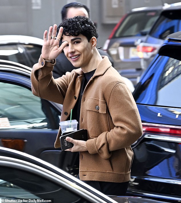 Omid Scobie was pictured outside the Good Morning America studios in New York yesterday