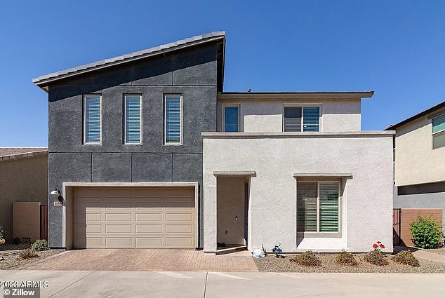 The Tantones purchased their $600,000 Mesa home (pictured) in July 2022 with an interest rate of 5.62 percent.  But they are divorcing now, amid twenty years of high mortgage rates