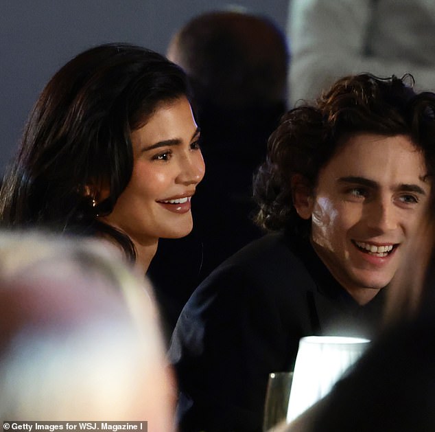 Dating Jenner has seen Chalamet's fan base grow as her followers - she has 399 million followers on Instagram - get on board with their romance (pictured at the WSJ Magazine 2023 Innovator Awards in New York)