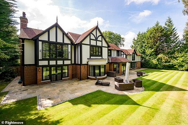 The five-bedroom mansion was the former family home and was for sale for £3.5 million