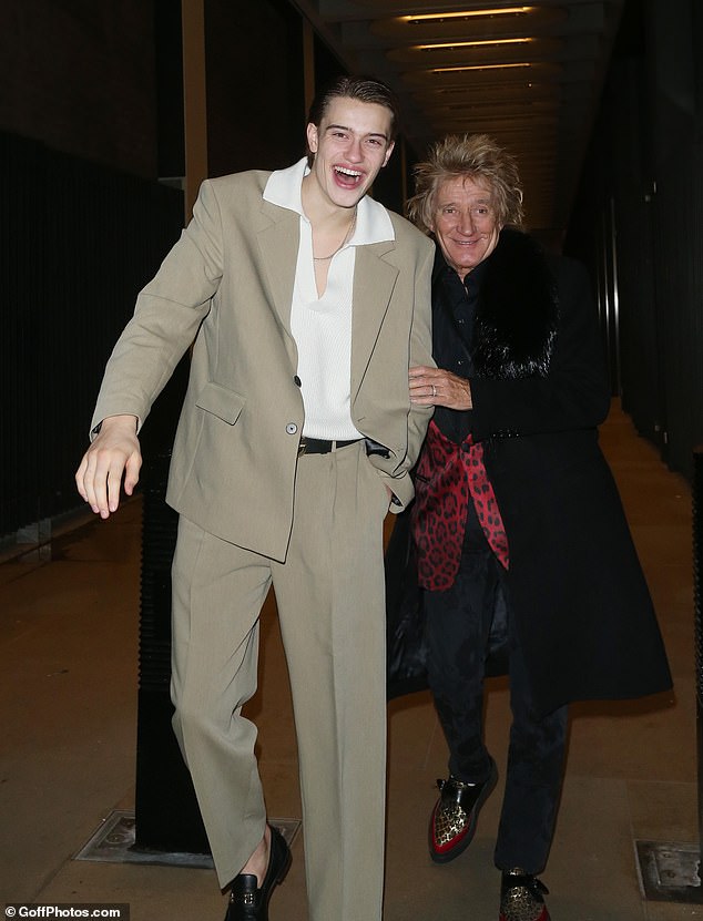 The night before, Rod treated his son Alistair to a hearty meal at the chic restaurant The Maine in Mayfair, London (pictured on the evening)