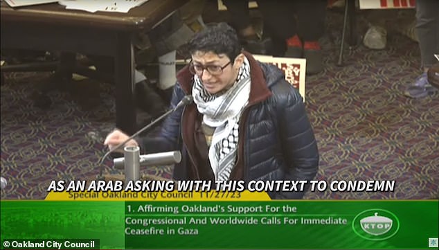“As an Arab in this context, asking to condemn Hamas is very anti-Arab racist,” said this resident
