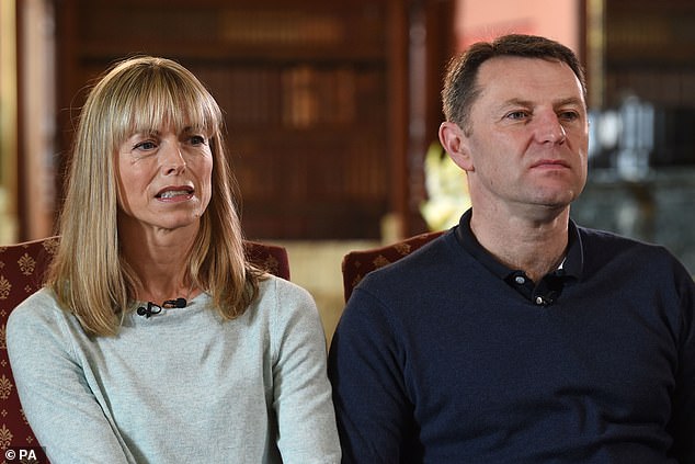 Madeleine's parents Gerry and Kate in 2017. The prosecutor said the investigation into the Maddie case 
