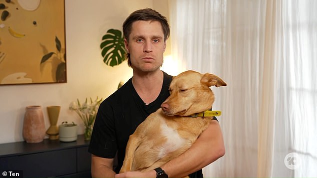 Harris' candidness came during a segment with Australian physiotherapist Ben Foster (pictured), who recently made headlines after saving his beloved dog's sight by sucking a leech from his eyeball