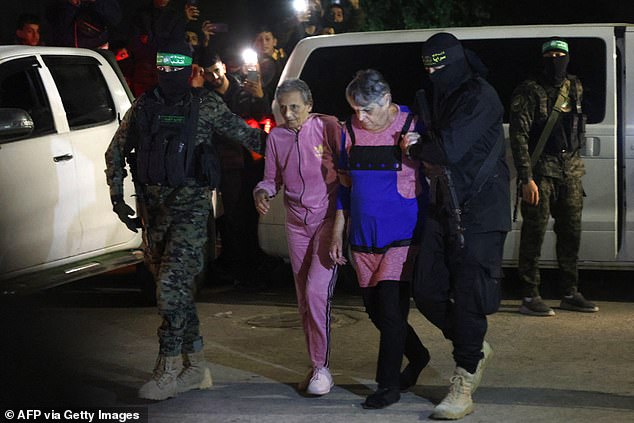 The fifth group of hostages would include nine women and one child