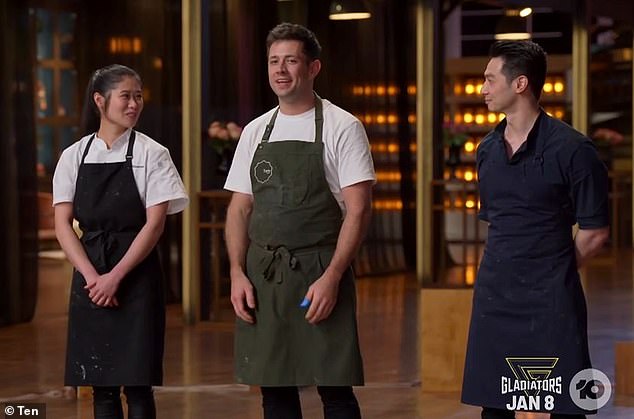 Reynold was left heartbroken on Tuesday evening after losing to Gareth Whitton (centre) in the nail-biting grand final.  The pastry chef received the highest score from the judges for his final dessert, beating fan favorites Jess Liemantara (left) and Reynold Poernomo