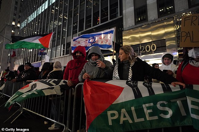 The NYPD previously said it was preparing for possible protests.  By midday there was already a heavy police presence with additional security barriers and officers lining the streets