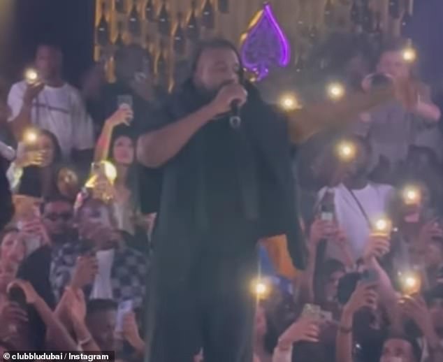 Kanye performed alongside rappers Lil Durk and Ty Dolla $ign at a Dubai club on November 26 (pictured here), belting out the lyrics: “How am I anti-Semitic?  I just fucked a Jewish motherfucker