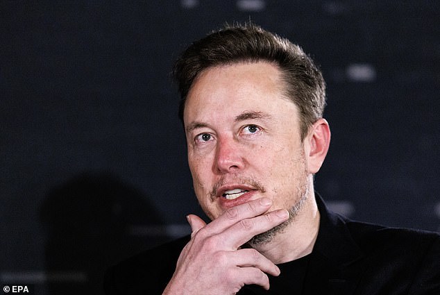 Elon Musk (pictured here on November 2 in Britain) said Grok is currently only available to 'a select group' before a wider rollout