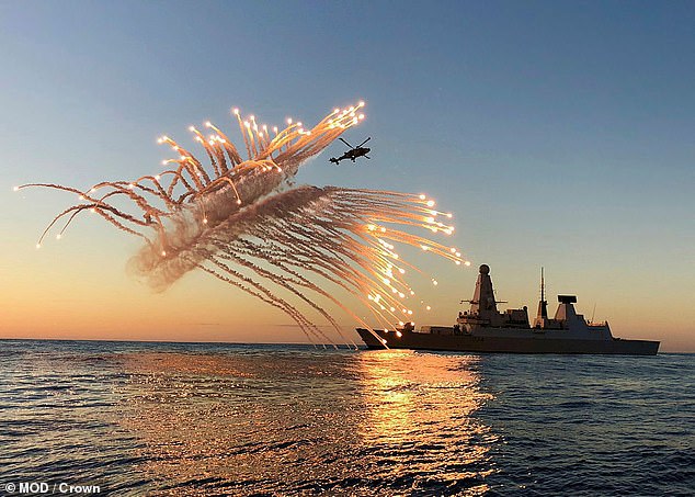 HMS Diamond (pictured) is equipped with a large number of advanced weapons