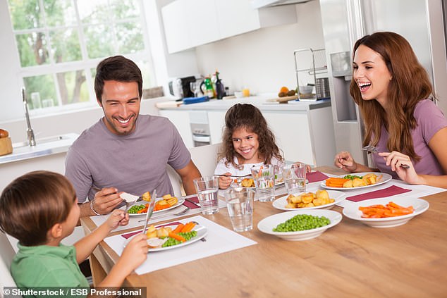 Researchers found that children ate more peas and carrots when fun potato shapes were served in the same vegetable bowl (stock image)