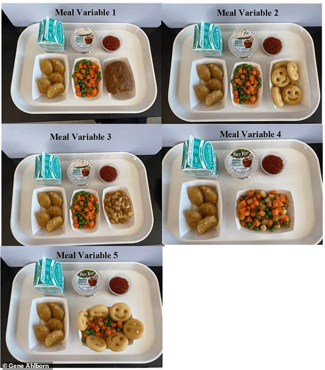 In the study, researchers fed the children a controlled meal consisting of chicken nuggets, 2 percent milk, ketchup, applesauce, peas and carrots, and some form of potatoes or bread.