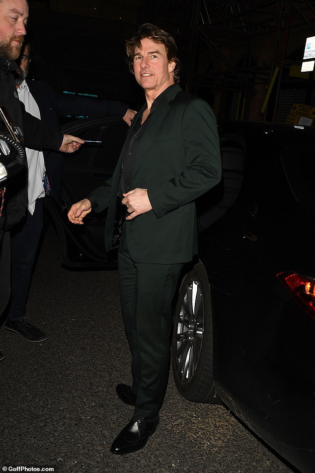 Tom Cruise unintentionally caused a stir as he stepped out of an exclusive Mayfair restaurant