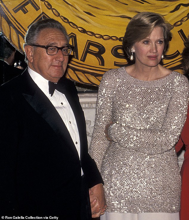 Kissinger and Diane Sawyer together at an event in New York City in 1994, despite their romance ending years earlier, they were known to be confidantes