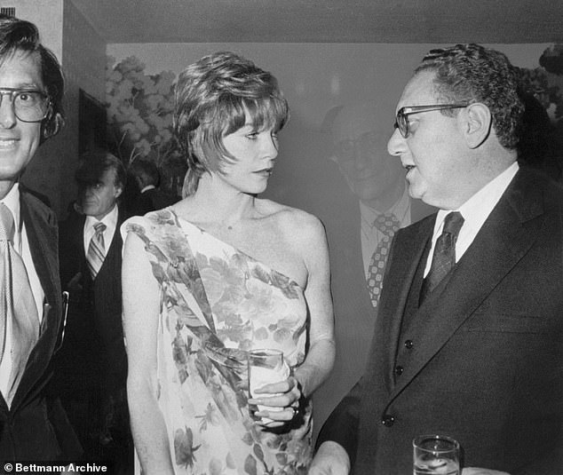 Kissinger is also said to have dated romantic film star Shirley MacLaine in the 1970s, pictured here together.