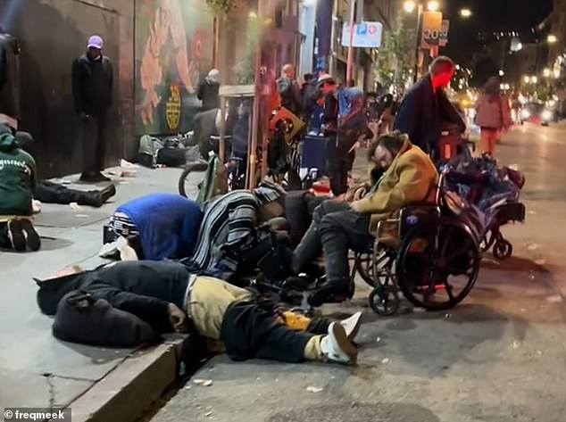 Residents must navigate streets full of unconscious and semi-conscious people in the city's Tenderloin district