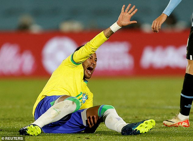 Neymar suffered a serious knee injury last month and will miss the rest of the season
