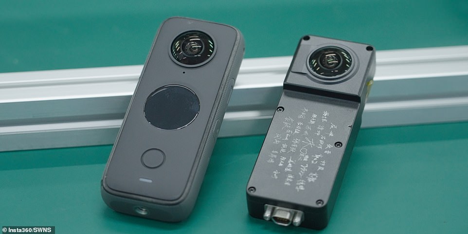 Insta360 designed the X2 cameras (pictured) to withstand the harsh conditions they would experience in space.  Development took twelve months and thousands of tests.