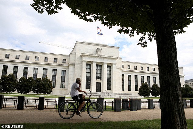 Rate freeze: The US Federal Reserve (pictured) has kept the fed funds rate at a range of 5.25% to 5.5%, believing it has done more than enough to curb inflation