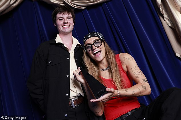 G Flip, 30, slayed the competition at the 37th annual ARIA Music Awards on Wednesday night when she took out the fan-voted Best Video category.  Pictured with director Kyle Caulfield