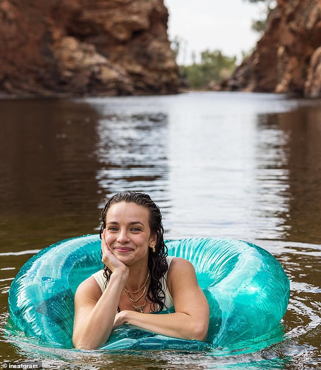 Abbie Chatfield debuted her shocking new career change on Sunday, announcing she is now ambassador for the Northern Territory amid her struggles with workaholism.  Pictured