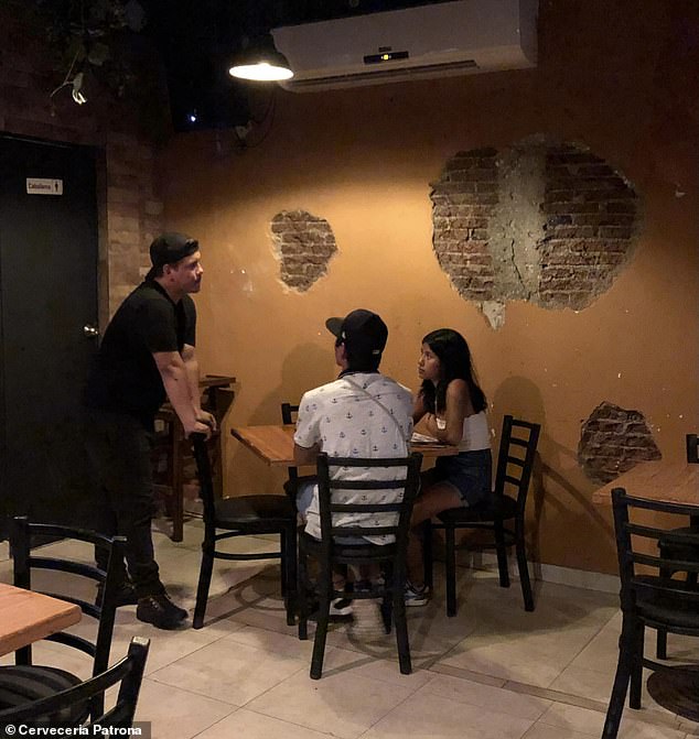 Customers returned to Cerveceria Patrona in Acapulco last week.  It is a business of six that reopened on Costera Miguel Alemán Avenue after Hurricane Otis devastated the Pacific coast resort on October 25.