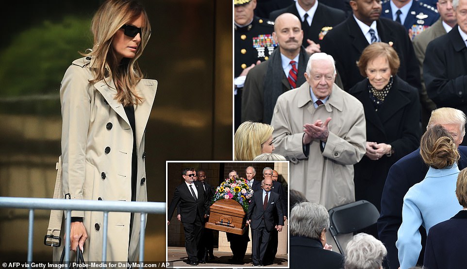 Melania Trump and all living former first ladies will join President Joe Biden and First Lady Jill Biden in paying tribute to Rosalynn Carter in Atlanta on Tuesday.  Hillary Clinton, Laura Bush, Michelle Obama and Melania Trump will attend an invitation-only tribute, the Carter Center announced.  Former President Bill Clinton will also be in attendance, as will Vice President Kamala Harris and Second Gentleman Doug Emhoff.