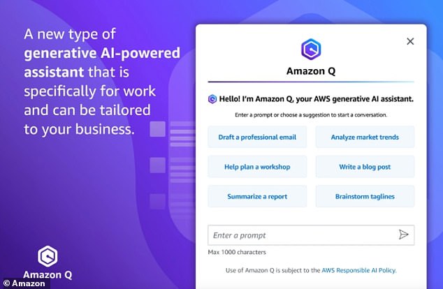 Tech giant Amazon is finally joining the AI ​​chatbot party with its own offering, called 'Q', aimed at businesses