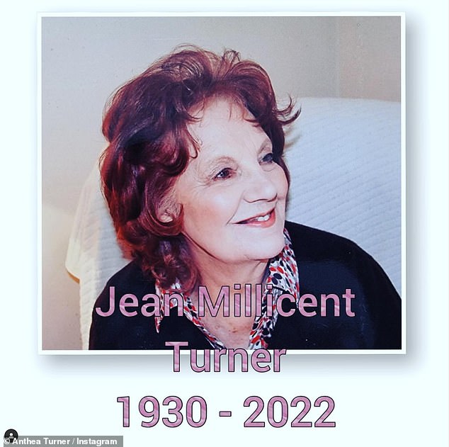 Sad: Jean died of pneumonia in May 2022 at the age of 91