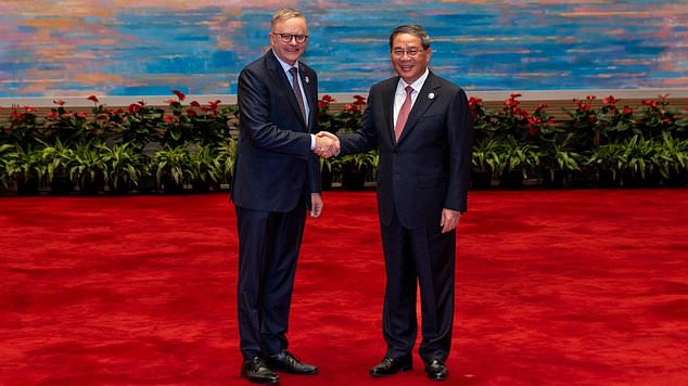 Anthony Albanese met Chinese Prime Minister Li Qiang during his visit to China where locals called him the handsome boy who came from Australia