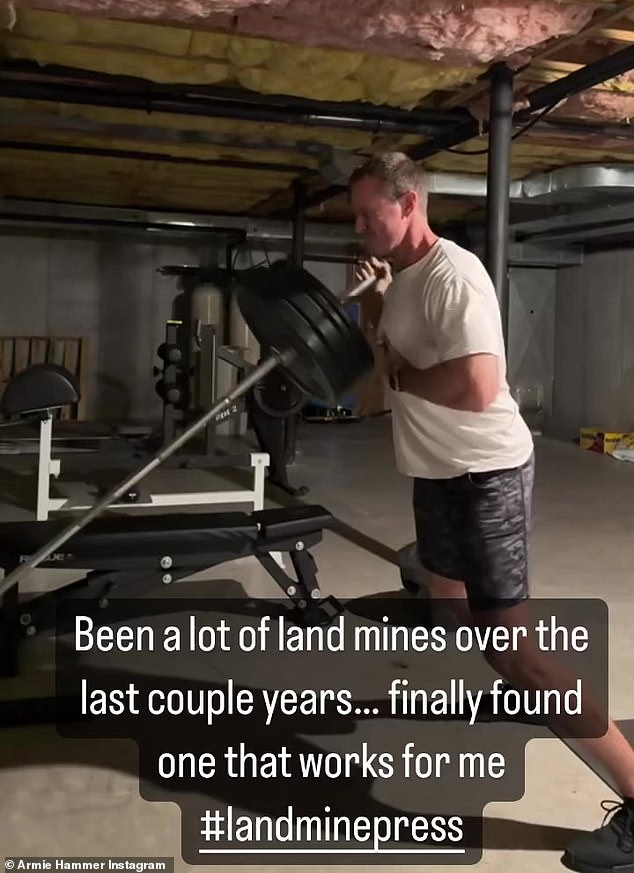 'Landmines': Armie Hammer, 37, has joked about overcoming 'landmines' in recent years amid accusations of both cannibalism and sexual assault in a new video shared to his Instagram Stories on Saturday