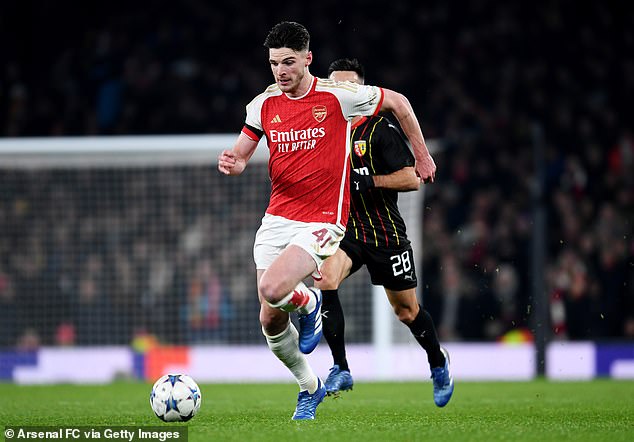 Declan Rice has put in another standout performance for the Gunners since his summer move