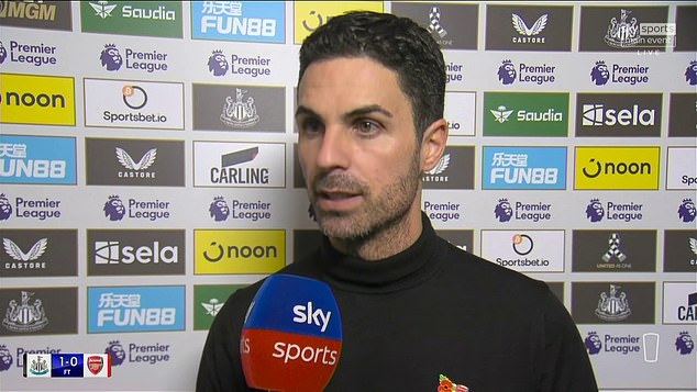 Arteta claimed the decision to award the goal made him 'sick' in his post-match interviews