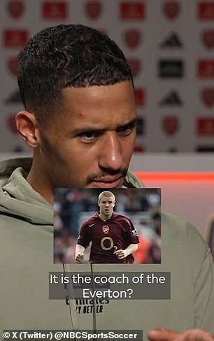 William Saliba was left baffled when he tried to name a former Arsenal star