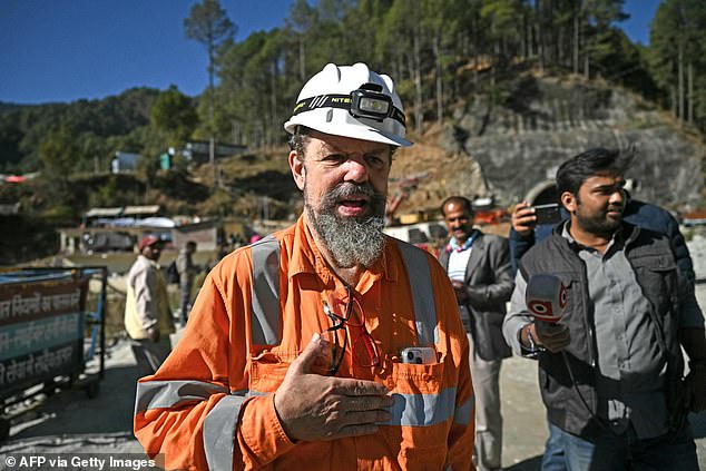 Professor Arnold Dix (pictured) traveled from Melbourne to lead the lengthy rescue operations in Uttarkashi, India