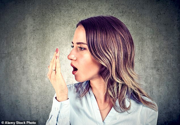 An overproduction of bacteria in your intestines may be the reason you have bad breath.  But it can also be caused by tooth or gum problems and by eating spicy or strong-smelling foods