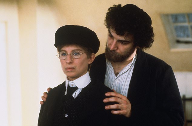 Throwback: The pair starred as students who meet in a yeshiva when Yentl (Barbra) disguises herself as a boy in the 1983 film. She then realizes she is falling in love with Avigdor (Mandy)