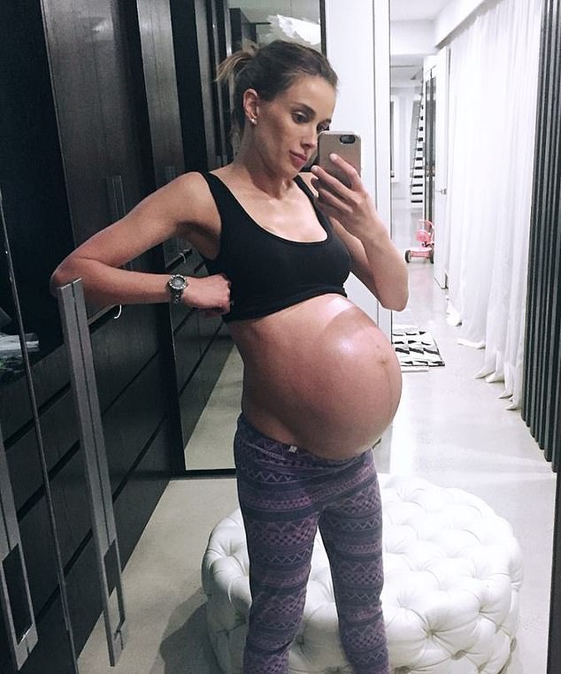 Bec Judd has admitted she once 'regretted' being pregnant with her twins Darcy and Tom.  (Pictured during her pregnancy)