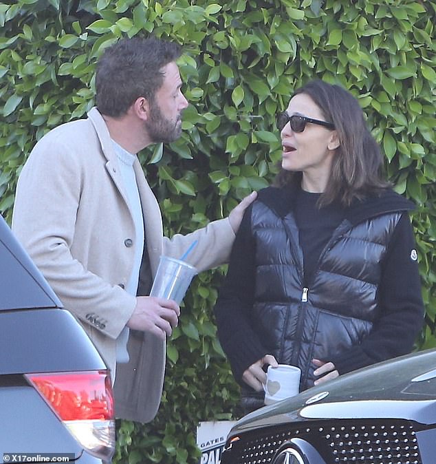 Heartfelt: Ben Affleck and Jennifer Garner shared a sweet moment during an outing in Santa Monica on Tuesday, just over a week after their reunion