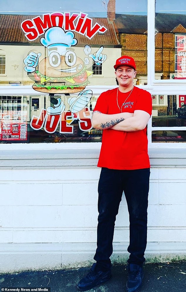 Joseph Smith (pictured), owner of Smokin' Joe's in Guisborough, North Yorkshire, introduced the 'unique' marketing technique in retaliation for the negative reviews he received