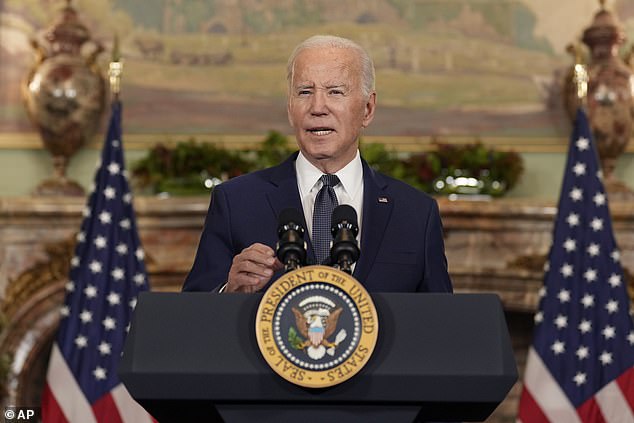 President Joe Biden speaks during a press conference after his meeting with Chinese President Xi Jinping