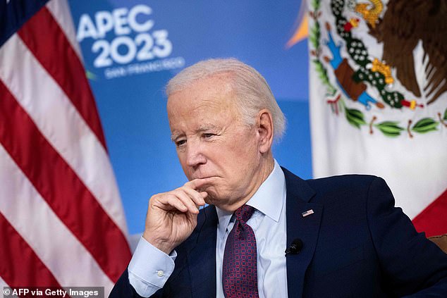 President Joe Biden suffered another blow on Sunday when a new poll showed him losing to Donald Trump in the 2024 general election.