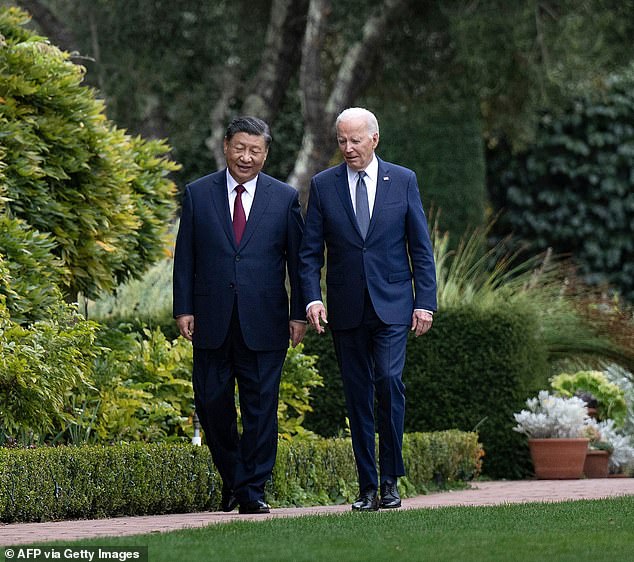 Biden walks with Chinese President Xi Jinping during Asia-Pacific Economic Cooperation Leaders' week just outside San Francisco