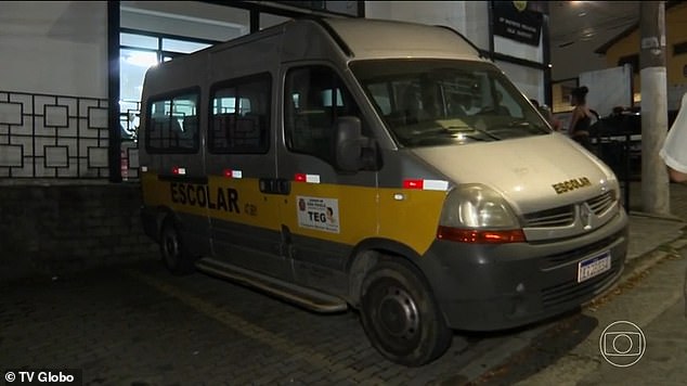 A two-year-old boy was pronounced dead at a hospital in the southeastern Brazilian city of São Paulo on Tuesday after the driver of a school van (pictured) and his assistant forgot to remove the child from the vehicle while taking him to his school.  childcare.  Police said the high temperatures in the city, combined with the heat inside the vehicle, could have contributed to his death