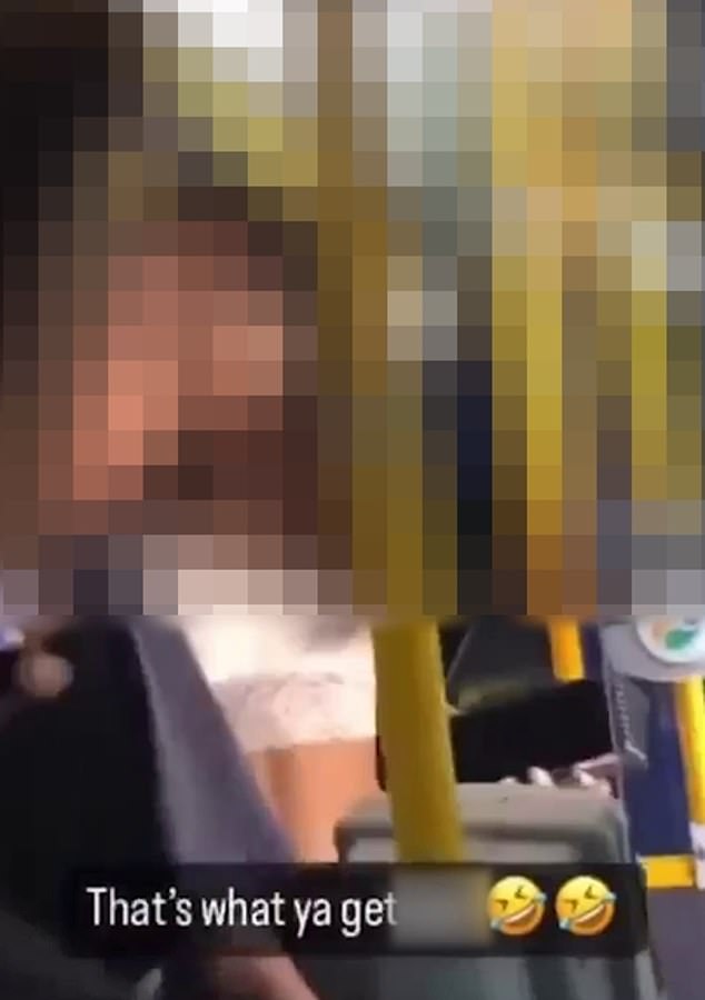 The shocking footage shared on social media shows two girls running onto a bus at Brisbane's Woolloongabba transit station before attacking another young girl