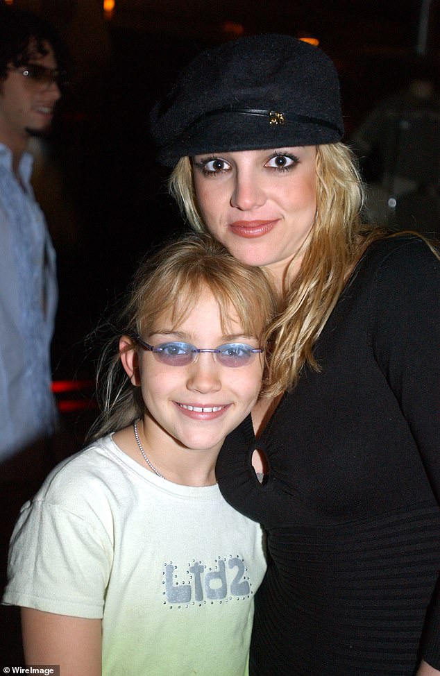 Family: Britney has gone back and forth in recent months between seemingly despising her sister and publicly sharing her love for her (pictured together in 2001)