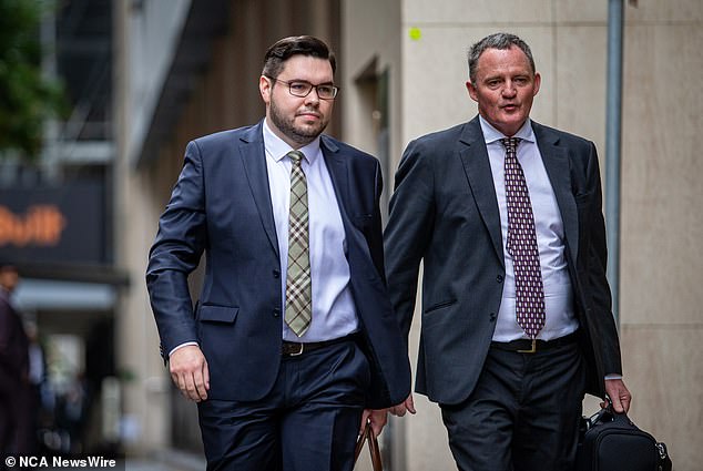 Bruce Lehrmann (left) appeared in the Federal Court on Thursday on the second day of his libel trial against Network Ten and journalist Lisa Wilkinson